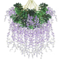 Pikkukuva 1 / 5: 12 Pack Artificial Wisteria Vines, 3,6 Feet Triple Stem Ratta Fake Wisteria