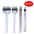 Miniatyrbillede 1 af 5: Læderhåndværksværktøjssæt Rustfrit stål hulmejselgravering Stitching Punch Tools Kit 6mm