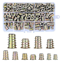 Miniatyrbild 1 av 5: 230 st inskruvningsmutter, M4/m5/m6/m8/m10 zinklegeringshylsor, insexmutter, indrivningsmuttrar för trämöbler gängade insatser