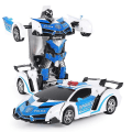 Miniatyrbillede 1 af 3: Robotbil, der transformerer legetøj med fjernbetjening White
