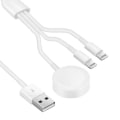 Miniatyrbild 1 av 4: 3 i 1 kabel för Iphone Airpods Apple Watch Laddare Trådlös USB Laddningsstation