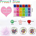 Miniatyrbillede 3 af 5: 720 stk slikfarve akryl hjerteformede perler stjerneperler, farverige forskellige plastik pastelperler hjerteformede runde søde løse perler Bulk til armbånd Beaded shape beading