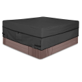 Miniatyrbild 1 av 5: Vattentät 600d polyester fyrkantigt cover, utomhus spaskydd, 76 X 76 tum, svart
