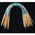 Pikkukuva 5 / 5: Moniväriset putkimaiset neulepuikot - bambu pyöreä set 120cm 120CM