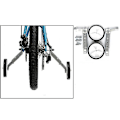 Miniatyrbillede 1 af 3: Hjælpehjulsbalancehjul til børns bjergcykel med variabel hastighed