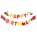Pikkukuva 3 / 4: Traktori Happy Birthday -banneri Traktorin banneri Lasten syntymäpäiväteemakoristeet
