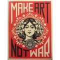 Pikkukuva 2 / 2: Make Art Not War Art print kuvat 18x24 tuumaa Red