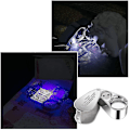 Miniatyrbillede 3 af 5: 2 pakke 40x belyst guldsmed Led Uv Lup Lup Forstørrelsesglas Juvelerer Forstørrelsesglas