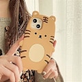 Pikkukuva 3 / 5: Supertjockt mjuk silikon tigerfodral Apple Iphone 13 Pro 3d tecknad Ljusgul Söt Roligt Söt Kawaii Barn Flickor Pojkar
