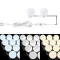 Miniatyrbild 1 av 3: 3 Temperaturlampa USB Simple Bath Makeup Lampor, Källa: 2 LEDs