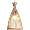 Miniatyrbillede 1 af 5: Pendel, Bambus Pendel Lampeskærm Loftslampe til spisestue, 30x50cm