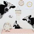 Miniatyrbillede 3 af 5: Cow Wall Decal Peel And Stick Graphic til soveværelse Stue Badeværelse