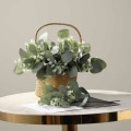 Miniatyrbilde 4 av 4: Kunstig Fake Leaf Eucalyptus Simulering Blader Blomster Bryllupsfest Dekor