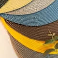 Pikkukuva 2 / 5: 2 kpl Pyöreä Weave Placemat Fashion Pp ruokapöytämatto levytyynyt 38CM Silver gray