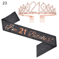 Miniatyrbilde 1 av 5: 1 sett Skulderstropp Pent hårtilbehør Dame Queen Crown Festdekorasjon til bursdag 23
