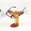 Miniatyrbild 1 av 5: Kreativt trä handsnidade glasögonhållare Glasögonställ Displayställ Elk