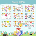 Miniatyrbild 2 av 5: Easter Window Stickers, Easter Decorations 9 Sheets Easter Bunny Window Clings Pvc Static Stickers A