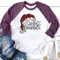 Miniatyrbilde 1 av 2: Hhcx-kvinner Christmas Santa Print T-skjorte Bluse Basic Top Tee Shirt Purple XL