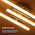 Miniatyrbillede 4 af 4: Led loftslys, 21w Moderne Parallel Strip Design Loftslysekrone
