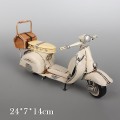 Miniatyrbillede 3 af 5: Vespa Scooter Model Vintage Simulering Motor Car Die-cast Statisk Model Gave Til Børn Fans Red