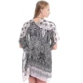 Miniatyrbillede 2 af 3: Kvinder Boho Chiffion tørklæde tørklæder Soft Wrap Sjal Stole Kortærmet Bluse Top Pink