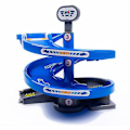 Miniatyrbilde 1 av 5: Hhcx-magisk glødende racerbane Gjør-det-selv-universelt tilbehør Rampesving Road Bridge Crossroads Rail Car Leketøy Racingbaner Barnegaver Large turntable blue