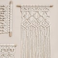 Pikkukuva 3 / 5: 2 kpl Macrame seinäripustin Boho koristeellinen tyylikäs kudottu kuvakudos - kaunis huoneisto makuuhuone häähuoneisto huoneen sisustus kodin sisustus
