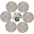Miniatyrbilde 2 av 5: Dekkebrikker, sett med 6, runde, varmebestandige, vevde dekkebrikker, matter (36 cm)