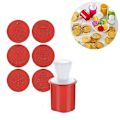 Miniatyrbillede 5 af 5: 6stk Diy Cookie Stempel Form Prægeform Cookie 3d Cutter Kageværktøj Køkken yellow