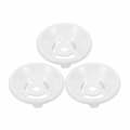 3-pack avtappningsplugg i plast med sil för badrumsbruk White 7.00X7.00X3.00CM