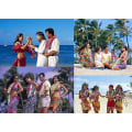 Miniatyrbillede 3 af 3: 4 stk tykkere 41 tommer hawaiiansk leis, 4 farve lei til dimissionsfest, dansefest