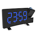 Miniatyrbild 1 av 5: Projektionsväckarklocka, radio digital klocka för tunga sovplatser blue