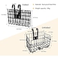 Miniatyrbillede 5 af 5: Mountain Bike Basket Foldbar Metal Mesh Cykelkurv Front Fold Bag