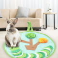 Miniatyrbild 2 av 5: Kanin Sniff Mat Flexibel Bekväm Mysig Nosework Training Anti Halkkontroll Matning Bittålig Nos Lukt Training Pad Pussel Matta För Valp Dark Blue