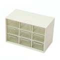 Miniatyrbillede 1 af 4: 6/9 Grid Desktop Opbevaringsboks Smykkeskuffe Støvtæt Pearl Beads Organizer White Nine Grid
