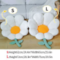 Miniatyrbillede 5 af 5: Ins Blomsterpude Kontorstol Lænderygpude Sød Plys Sofa Pudepuder Bløde Elastiske Pyntepuder Vinter L 72x75cm Orange