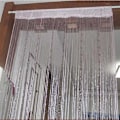 Miniatyrbild 3 av 5: 1x2m Romantisk Enfärgad Fringe Beads Kedjedörr Gardin String Drape Black