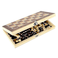 Miniatyrbild 3 av 3: 3 i 1 trä internationellt set Backgammon brädpusselspel 34*34cm
