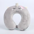Miniatyrbilde 1 av 5: Barn reisepute, Unicorn reise nakkepute med snap U-formet pute Grey