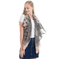 Miniatyrbillede 3 af 3: Kvinder Boho Chiffion tørklæde tørklæder Soft Wrap Sjal Stole Kortærmet Bluse Top Khaki