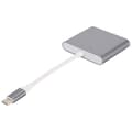 Miniatyrbillede 3 af 8: HC 04 Multifunktionel 3 i 1 Hub Type C til HDMI Output HD Konverter Adapter Dockingstation (grå)