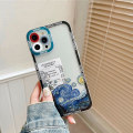 Miniatyrbilde 2 av 5: Liangnv kompatibel for Iphone 13 Pro Max Oljemålning Starry Night Fodral Med Lins Skyddande Mjuk Tpu Stötsäker Söt Telefonfodral For Iphone 13 Pro Max