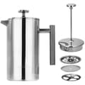 Miniatyrbilde 1 av 4: Kaffepresse i rustfritt stål med filter, varmeisolert, 1L, sølv