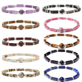 Miniatyrbillede 3 af 5: Naturlig ametyst rektangulært armbånd til kvinders simple mode charme armbånd Hualv
