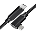 Pikkukuva 1 / 5: VR-datakaapeli kyynärpää Type-c datakaapeli Usb3.1 Gen 2 kaksoisurosvideoprojektiokaapeli 20 Vr mobiilipelikaapeli Black 1M