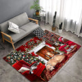 Miniatyrbillede 1 af 2: Boligdekoration Moderne 3d juledekoration Indgang Tæppe Stue Sofabord Tæppe Julemandsmåtte Soveværelsestæpper 24 50x80cm