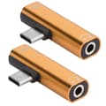 Miniatyrbilde 4 av 8: 2-pak Type-C til 3,5 mm lydkabeladapter med lading