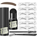 Miniatyrbild 1 av 5: Ögonbryn Stamp Shaping Kit Återanvändbar Brow Powder Stencil Portable Set Mörkbrun