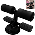 Miniatyrbillede 1 af 4: Sit Up Bar til gulvassistent Brysttræning Yogabånd Hjemmetræning Multifunktionelt fitnessudstyr til bentrækker/sit-ups/armstræk/mave Black