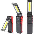 Miniatyrbillede 1 af 5: Usb genopladelig arbejdslampe, Cob lommelygte lommelygte, led inspektionslampe med magnetisk base (1 stk)